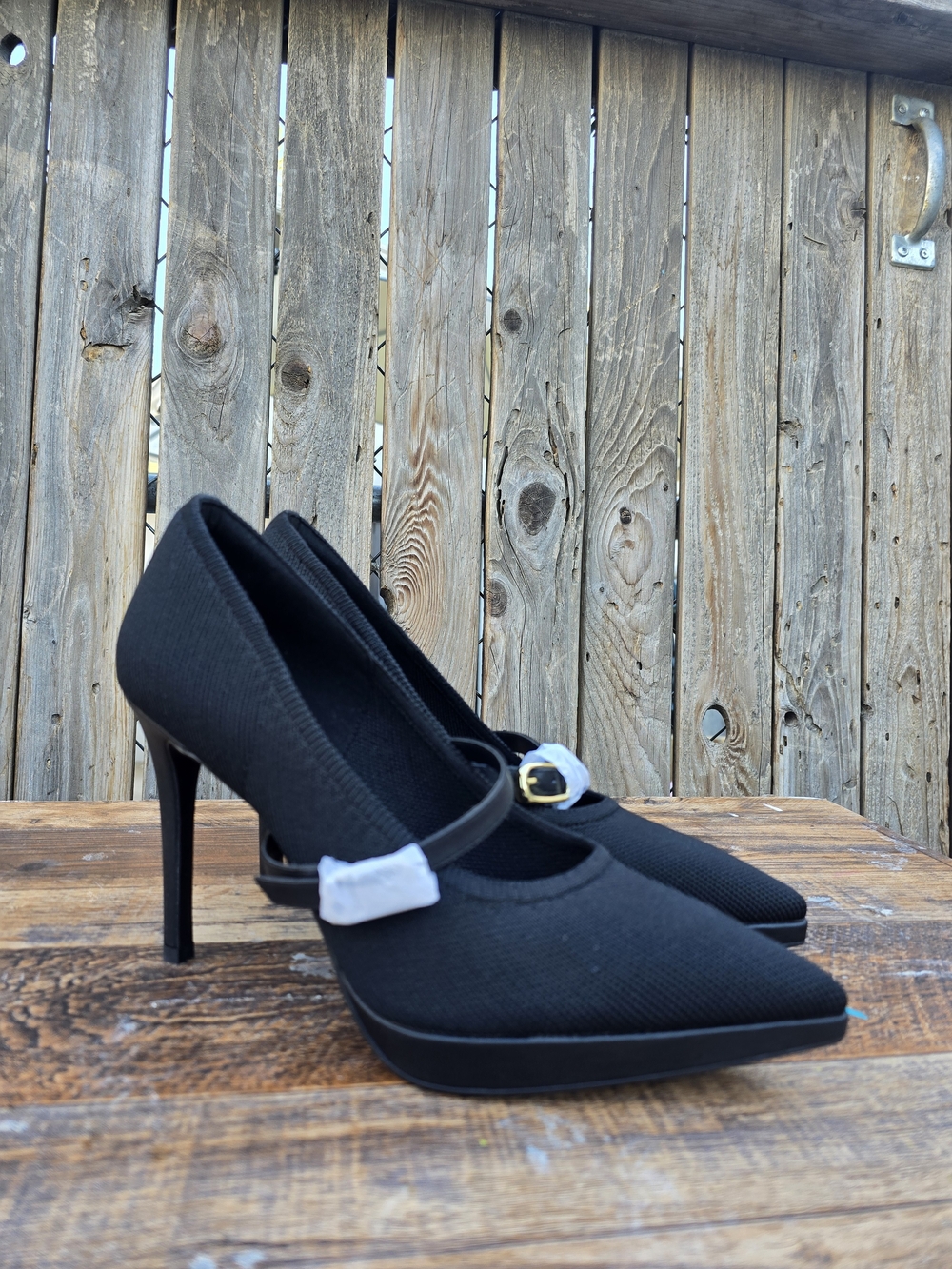 Cozy Island Comfy Black Pointed Toe Heels Shoes Size 9.5 - Picture 9 of 13